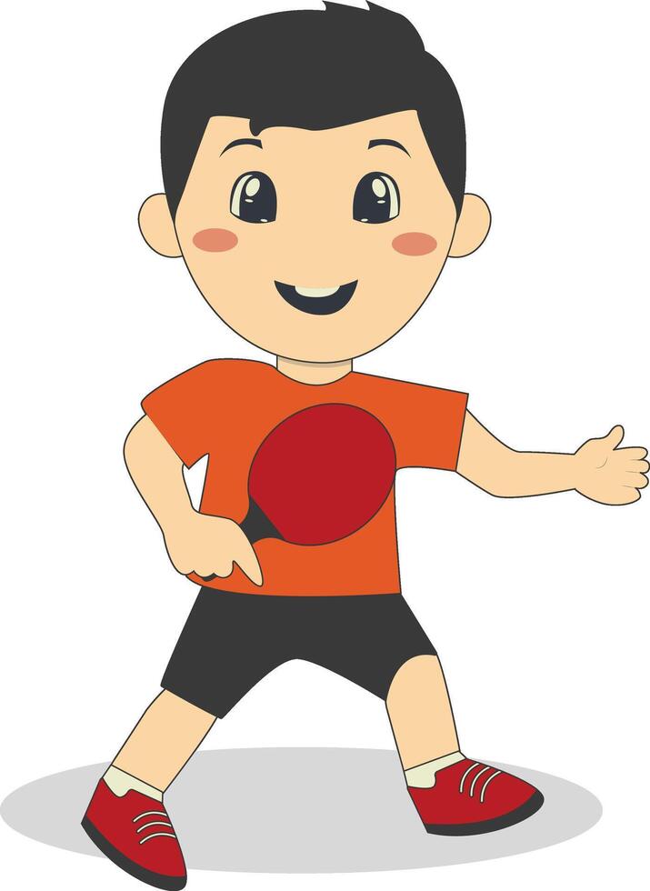 Cute child is exercising illustration vector