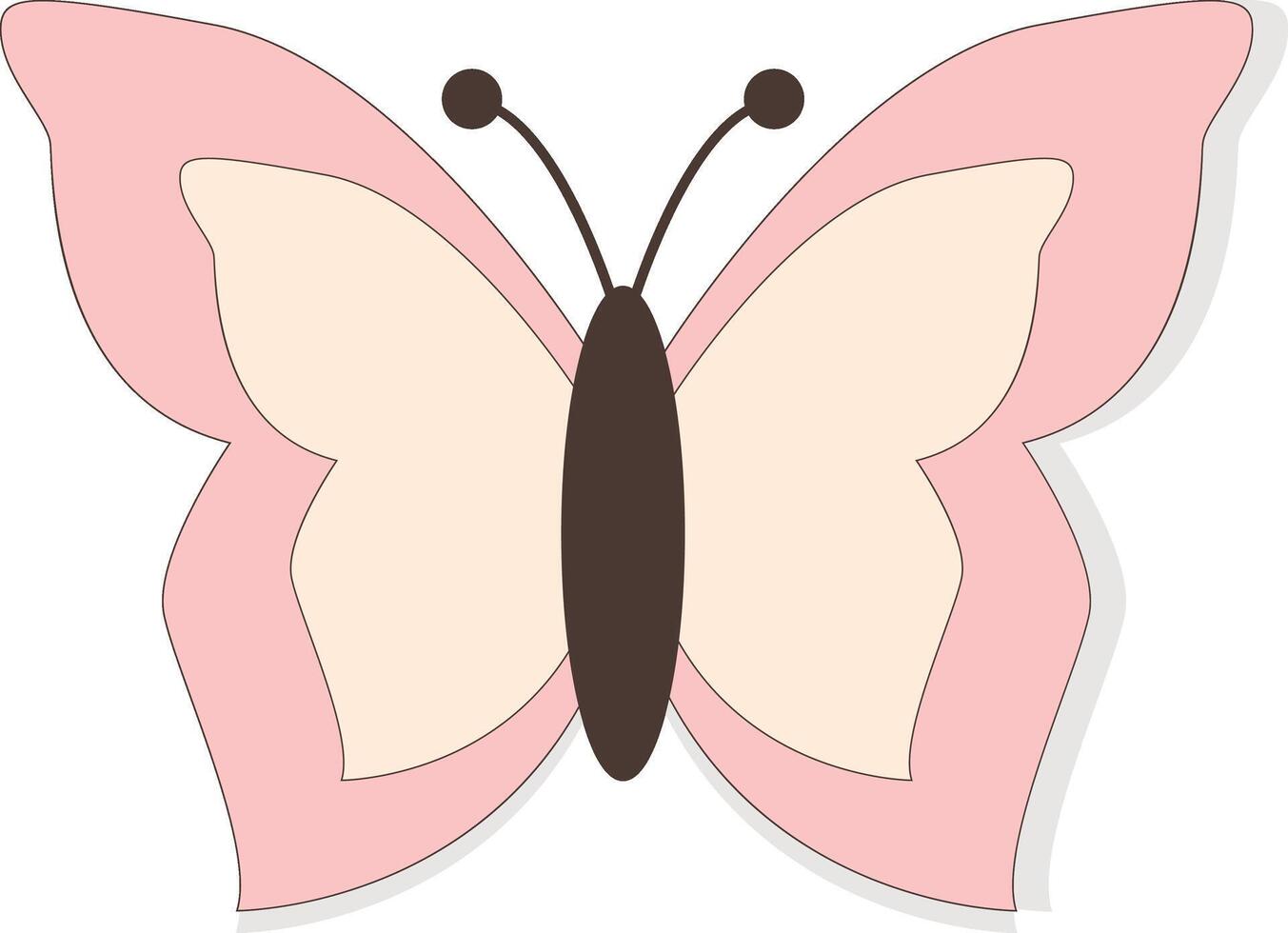 Butterfly Icon for Happy Easter Day Clipart vector