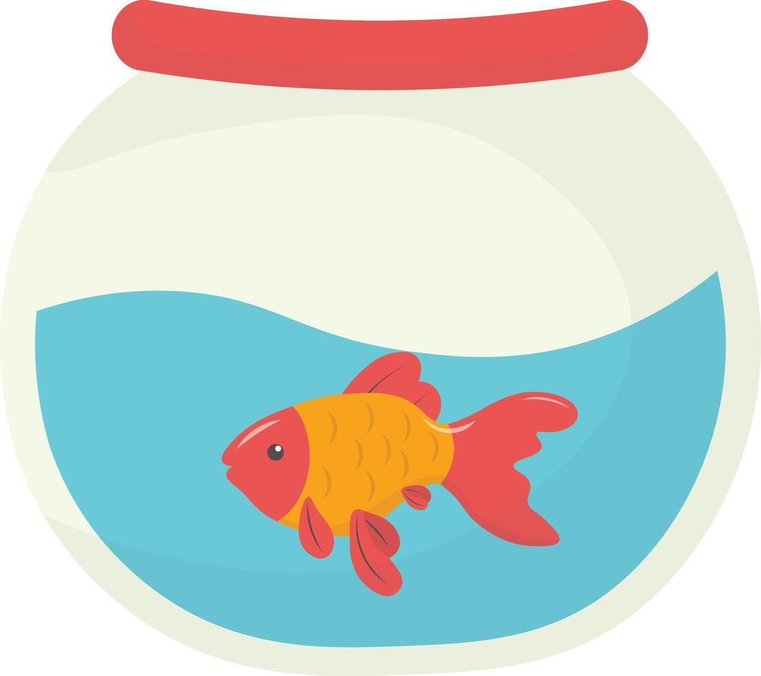 Fish on aquarium for nowruz day celebration vector