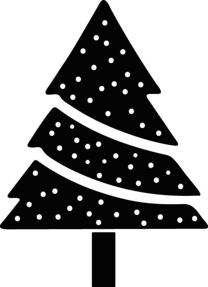 Christmas Tree silhouette illustration vector