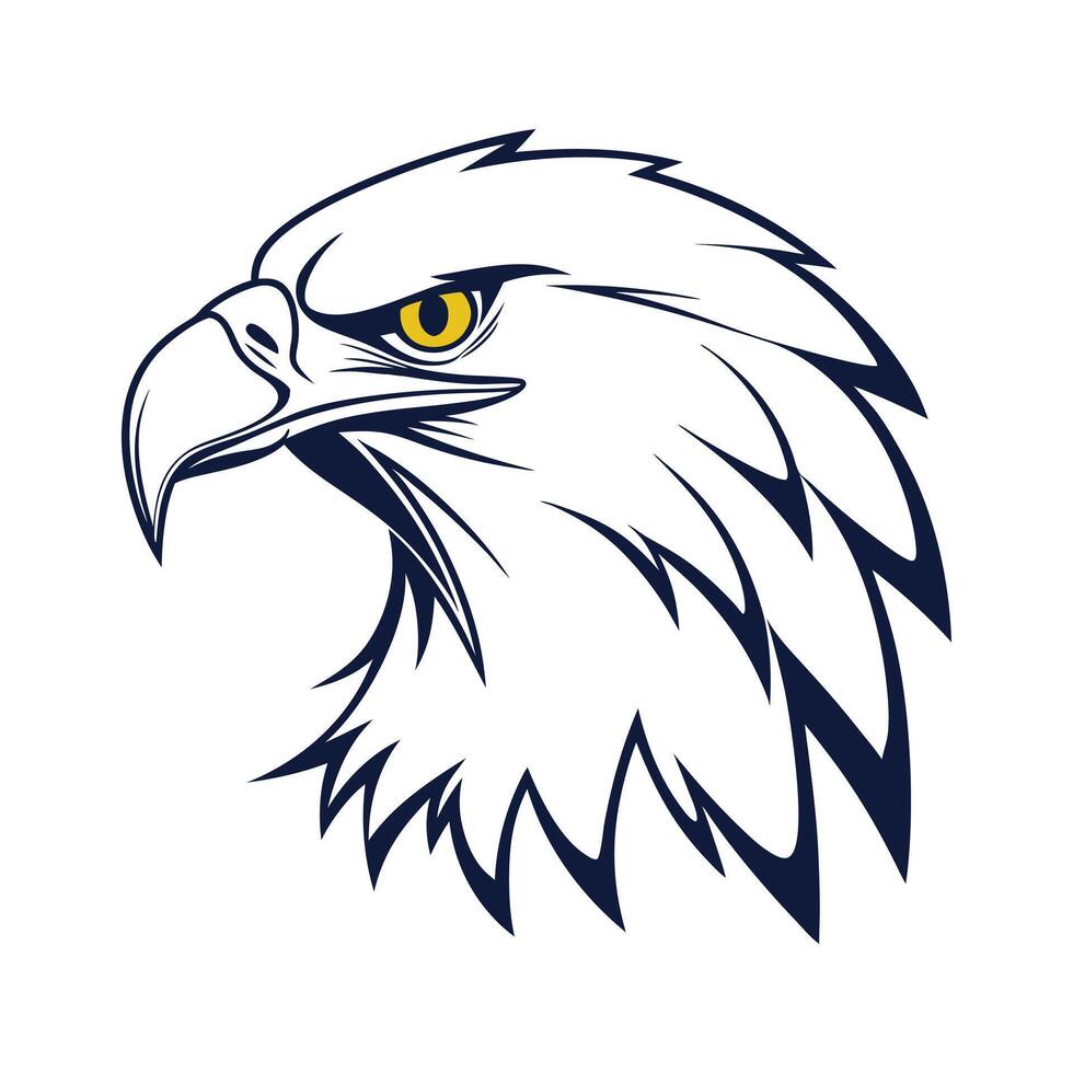 Eagle Face Icon Illustration Art for Wildlife and Nature-Inspired Design vector