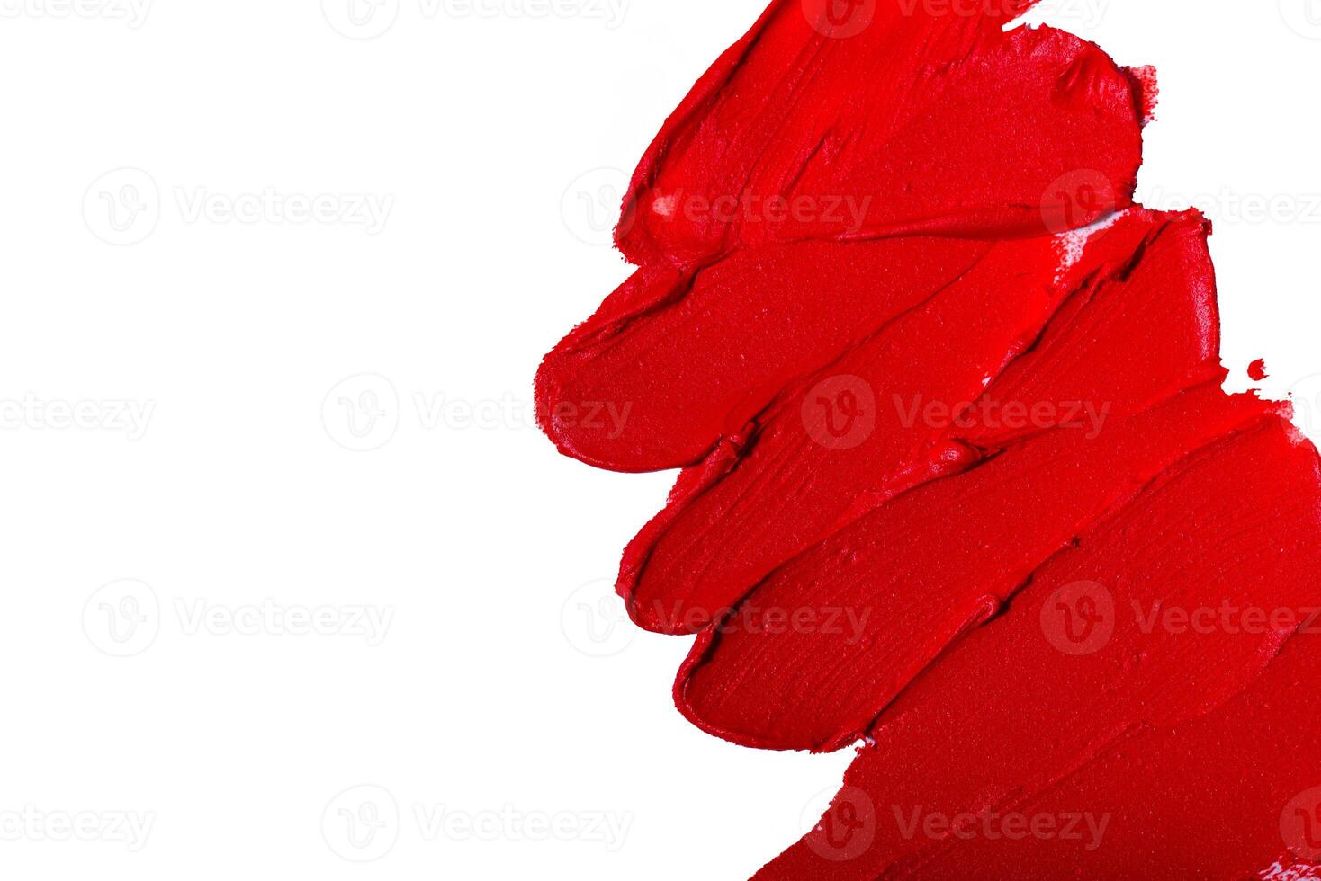 Various lipstick swatch stroke isolated on white photo