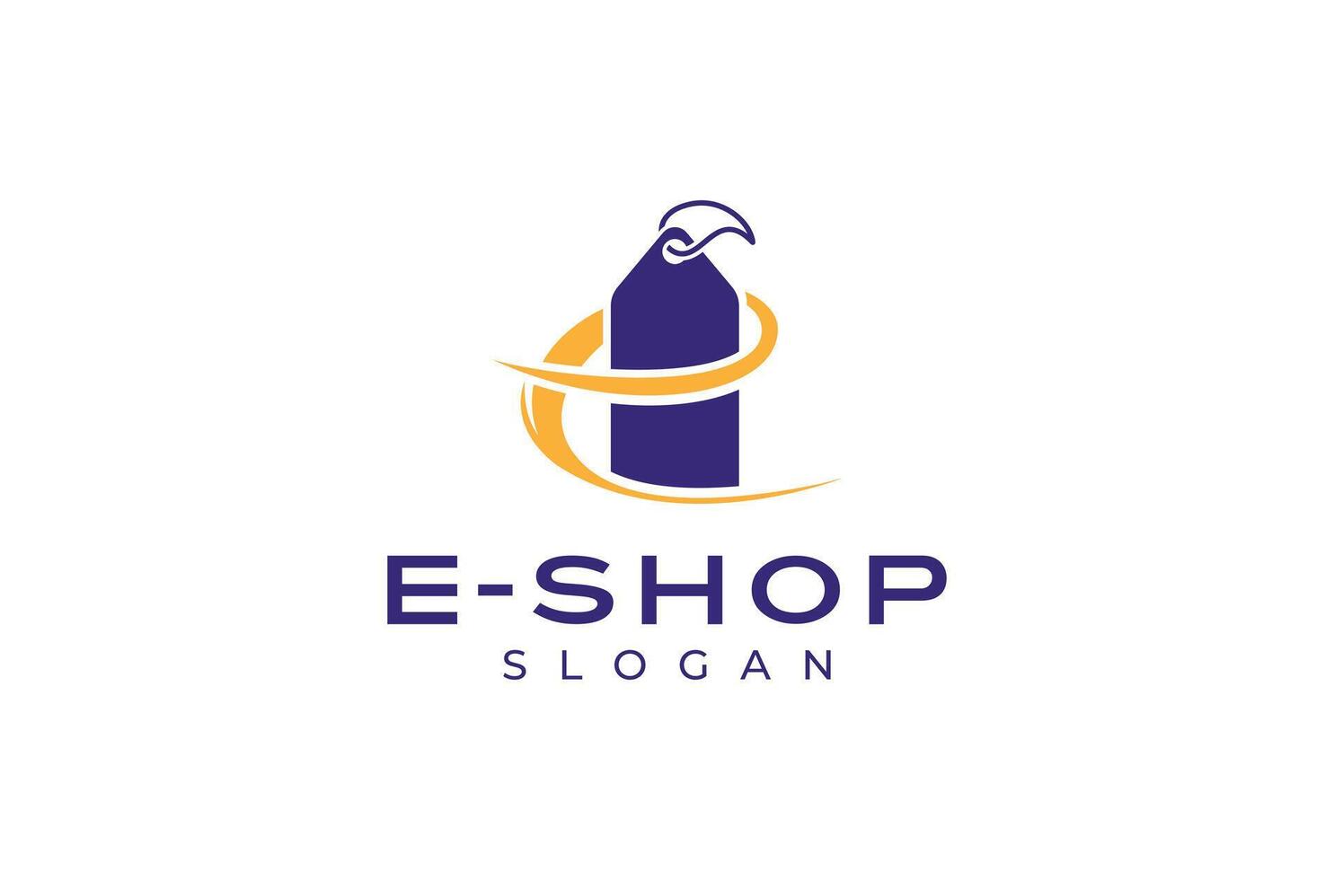 Abstract letter e Shop Logo Designs, e-commerce, sale tag, Shop, Online Shop Logo vector