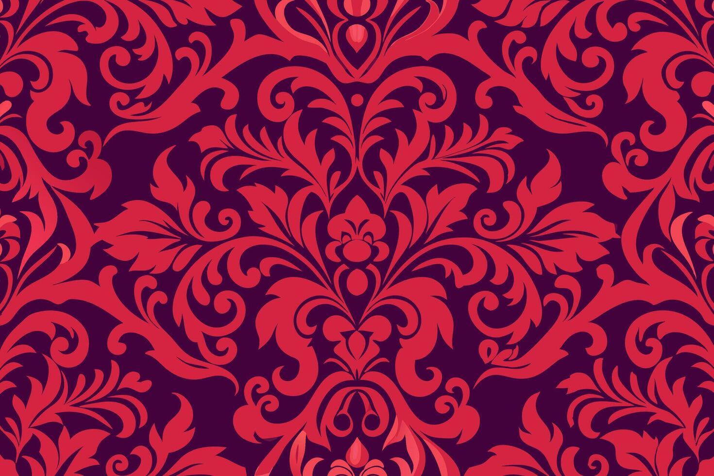 A red and purple wallpaper with ornate designs vector