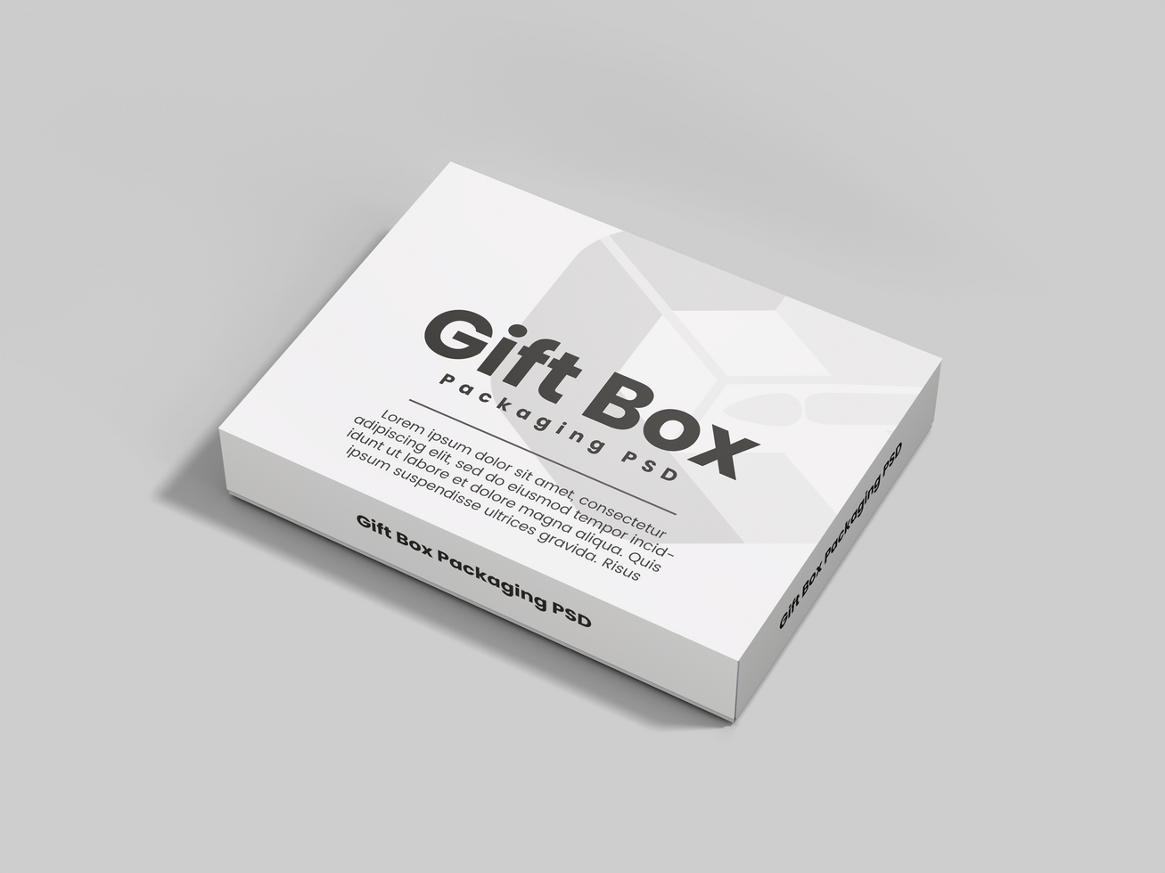 Realistic Open Flat Rectangle Packaging Box 3D Rendering Mock-up easy to change colors - Mockup for branding psd