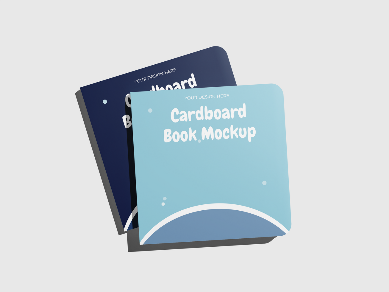Cardboard Book Mockup 3D Render psd