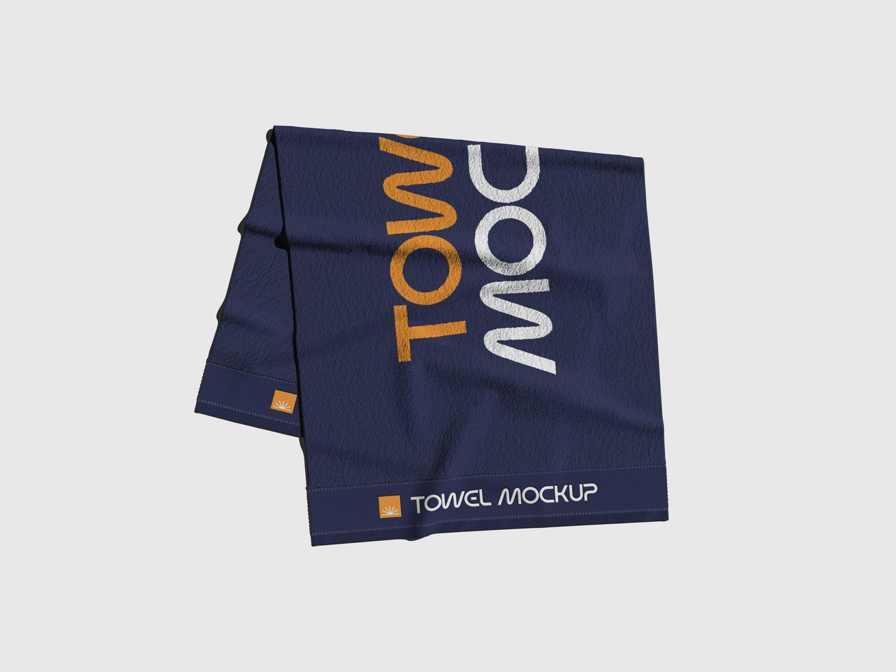 Towel Mockup 3D Render Realistic Texture psd