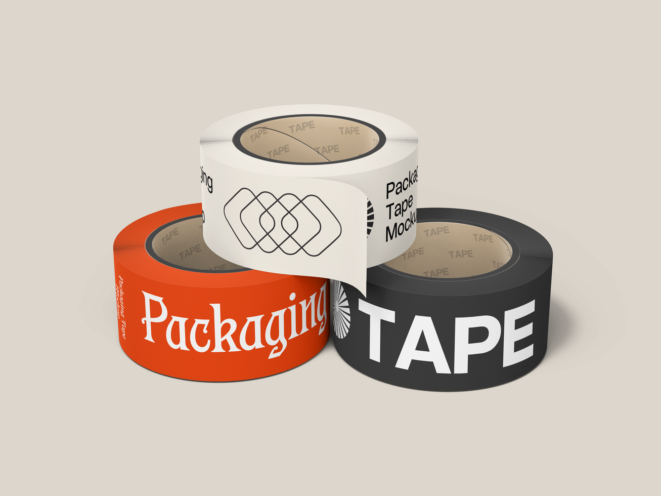 Roll Masking Tape Mockup 3D Render psd