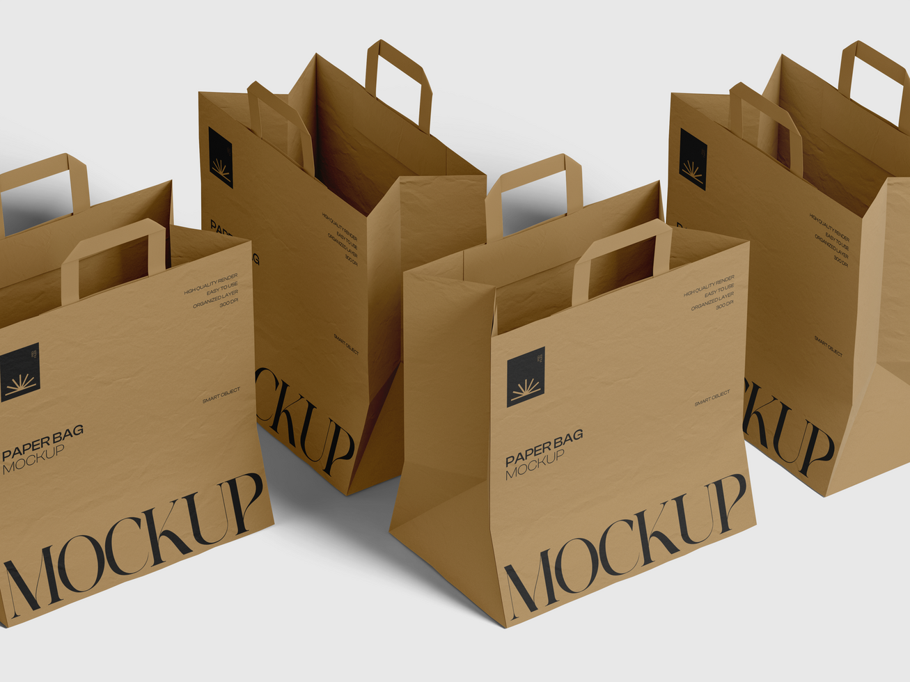 Paper Shopping Bag Mockup psd