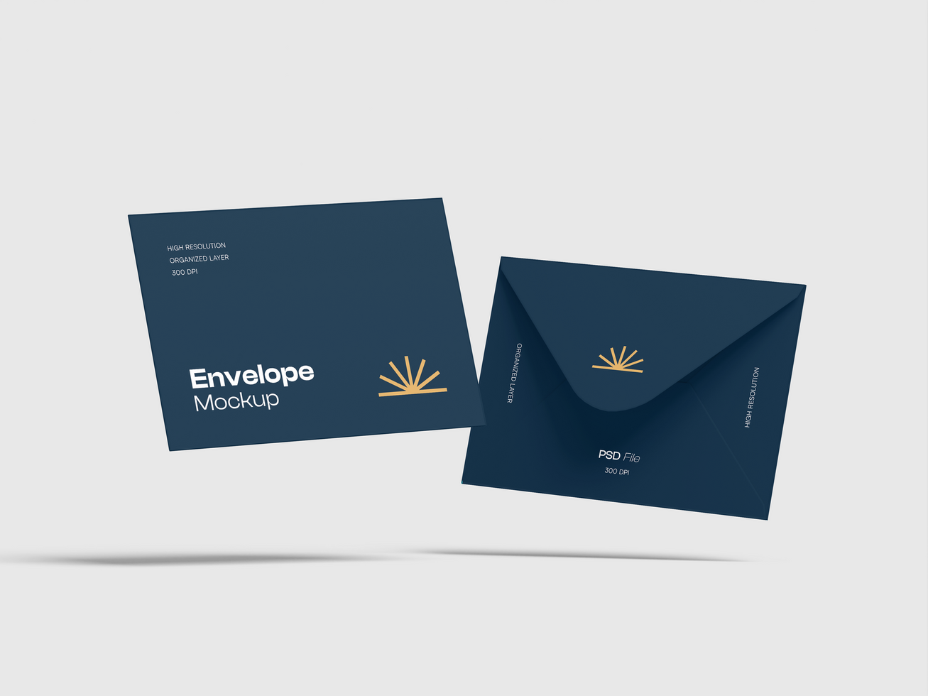Envelope Mockup 3D Render psd