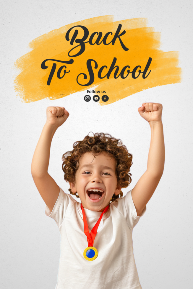 Back to school social media post flyer template psd