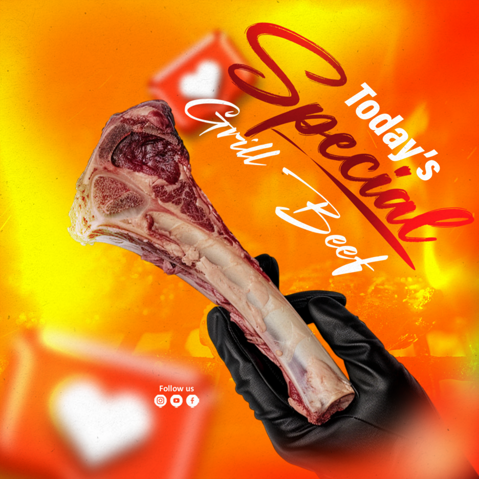 Today Special beef social media post and template design psd