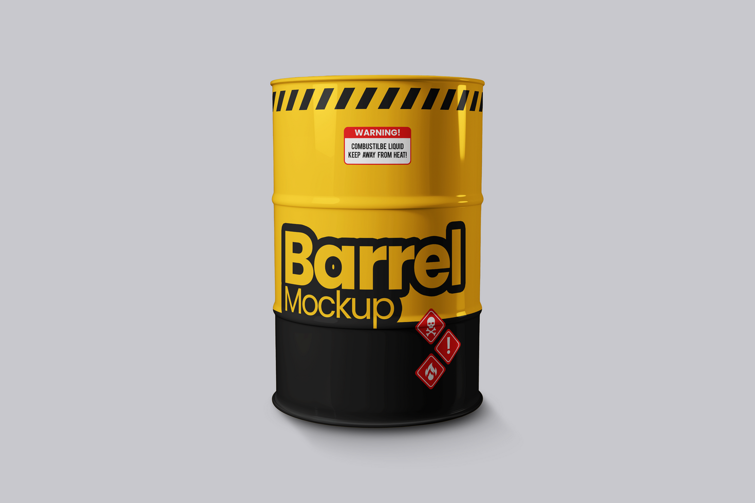 Barrel stand at isolated background Mockup psd