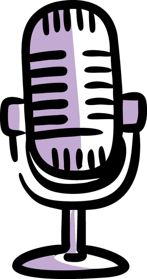 Podcast microphone icon isolated vector