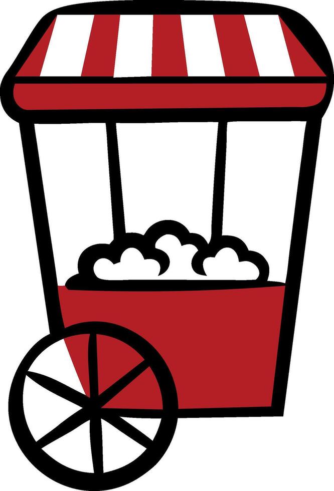 Popcorn machine icon isolated vector