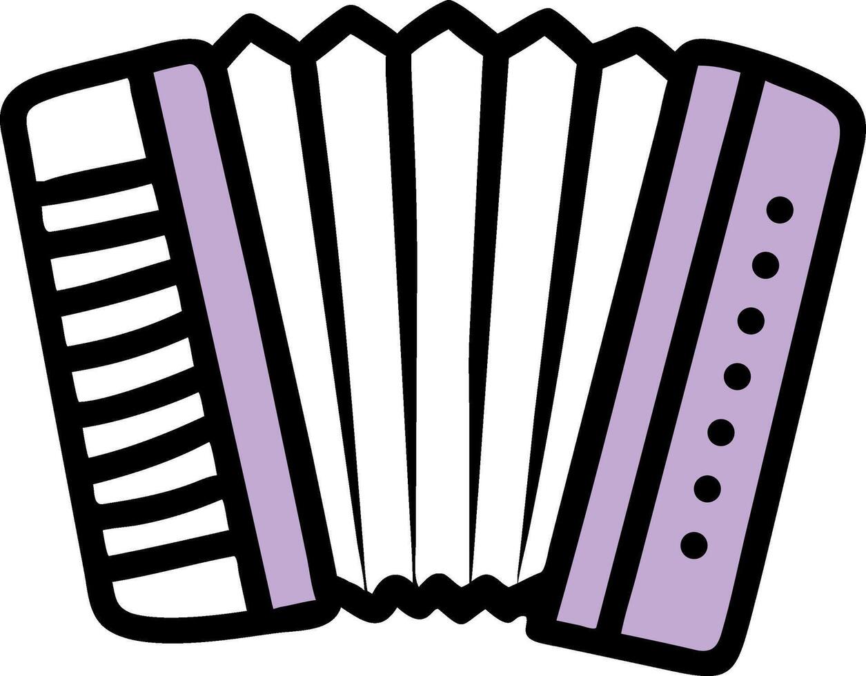 Accordion musical instrument icon isolated vector