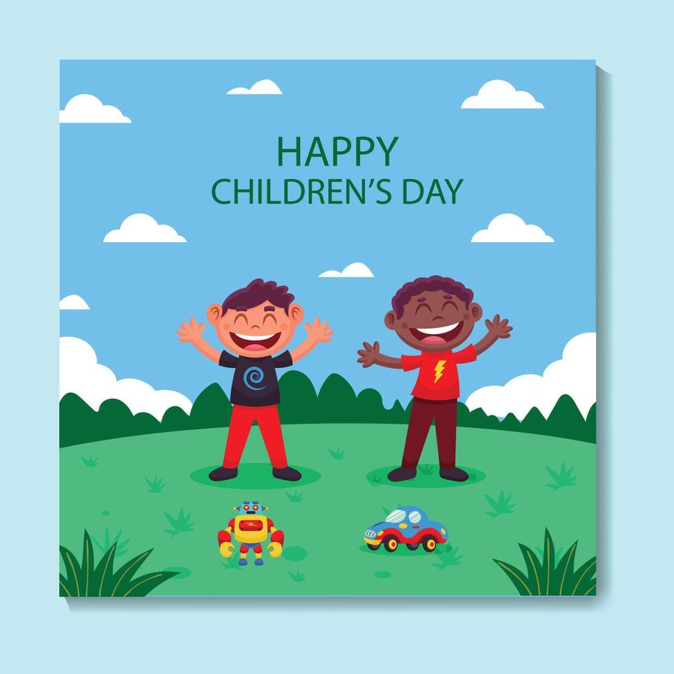 Happy Children's day background template vector