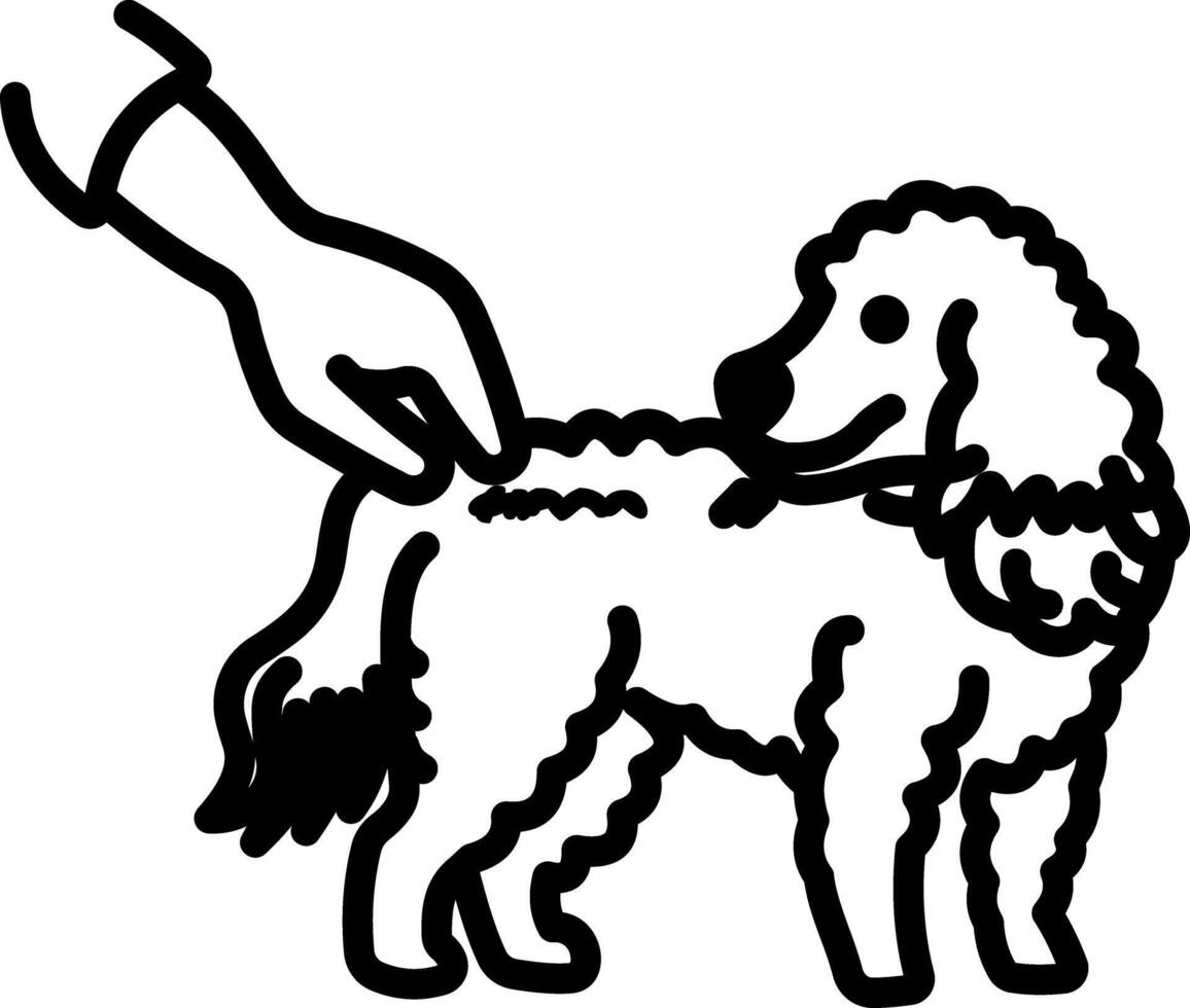 Pet owner icon in doodle style vector