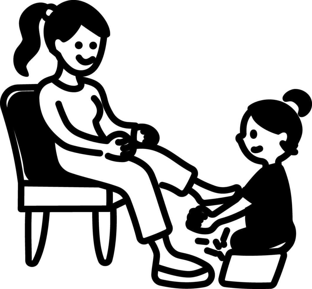 Foot massage icon designed in doodle style vector