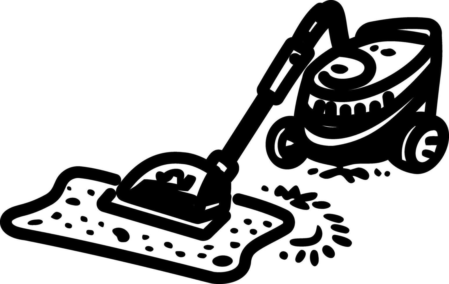 A hand drawn icon of a vacuum cleaner vector