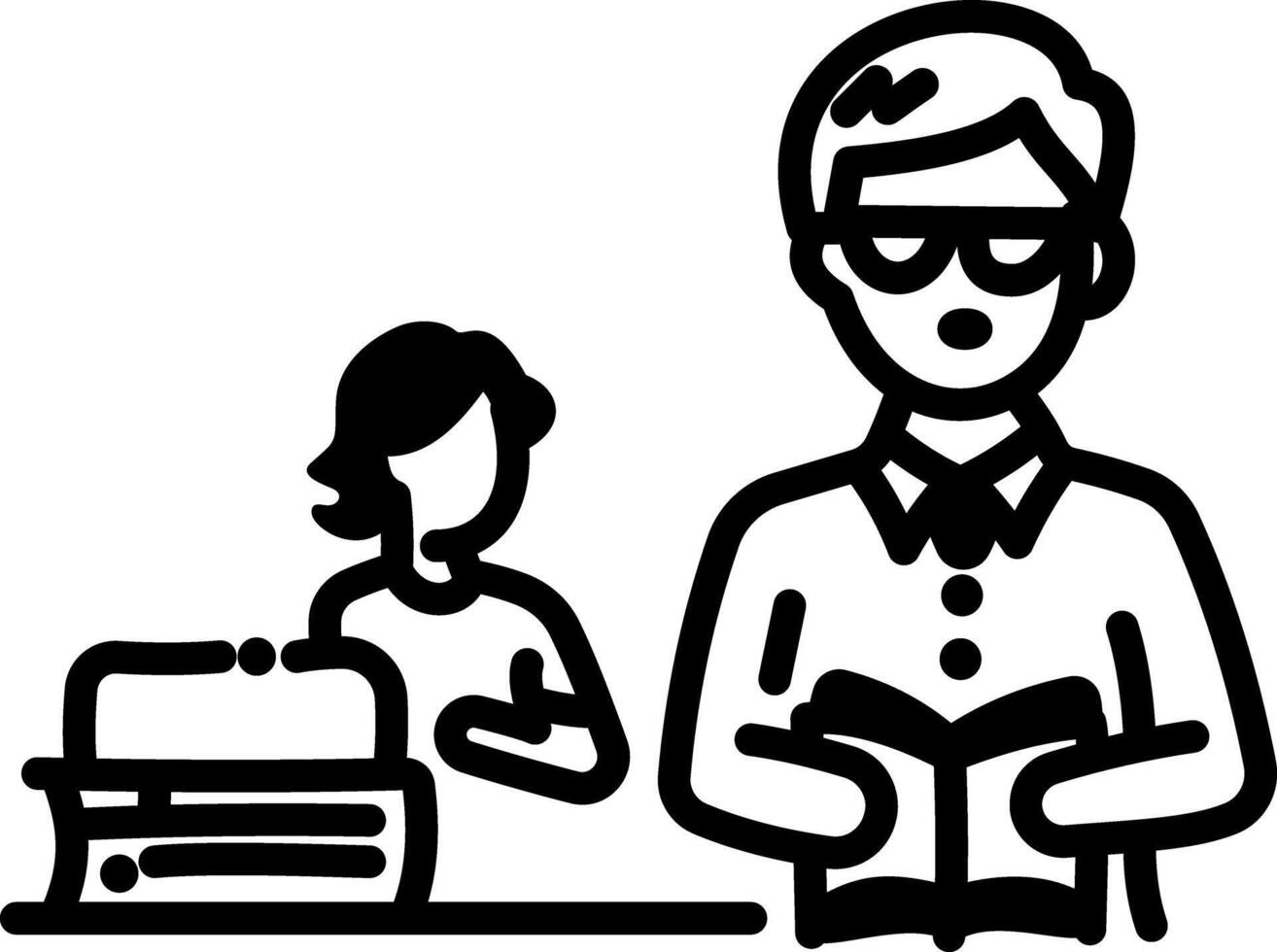 Library icon in hand drawn style vector
