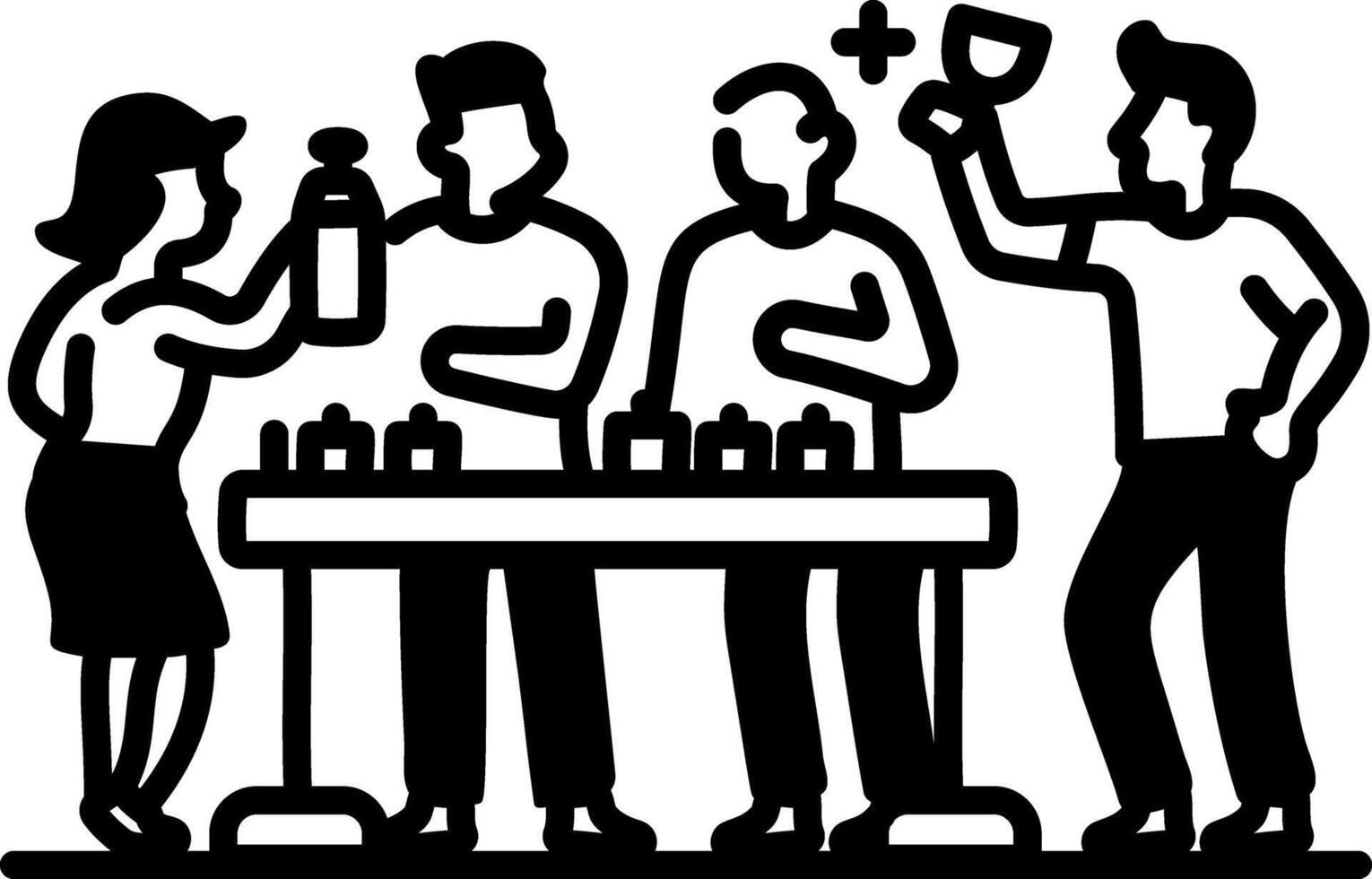A hand drawn icon of drink celebration vector
