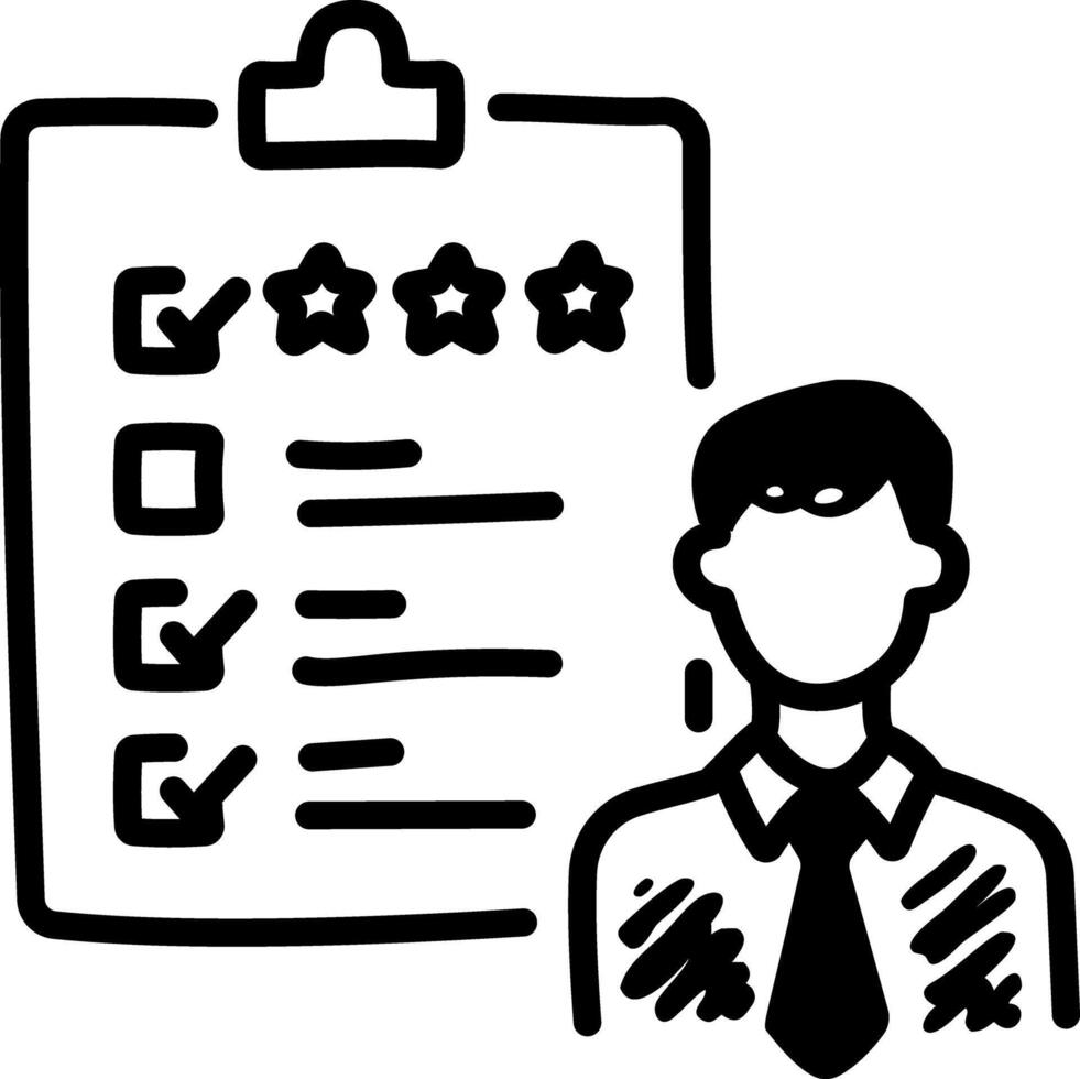Appraisal icon in hand drawn style vector