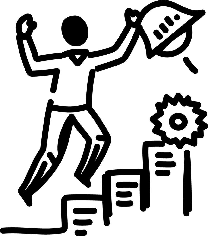 Improvement icon in hand drawn style vector