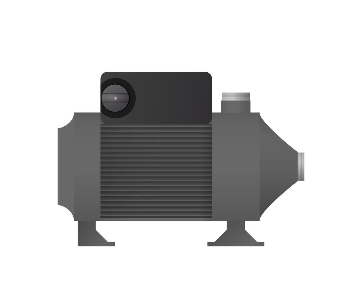 Industrial water pump. Equipment for water supply and Sewerage. vector