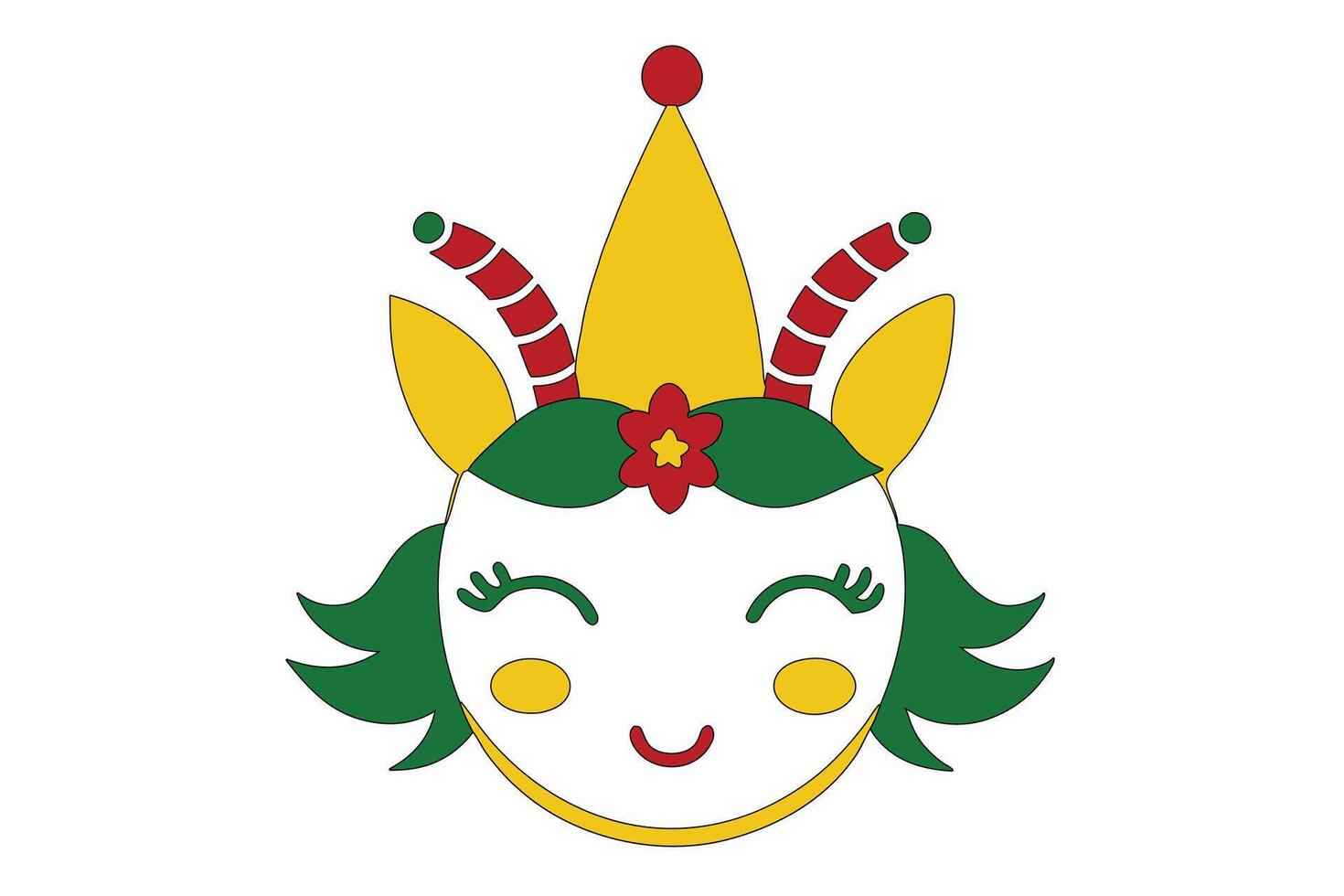 create a festive christmas unicrone downlode fre vector
