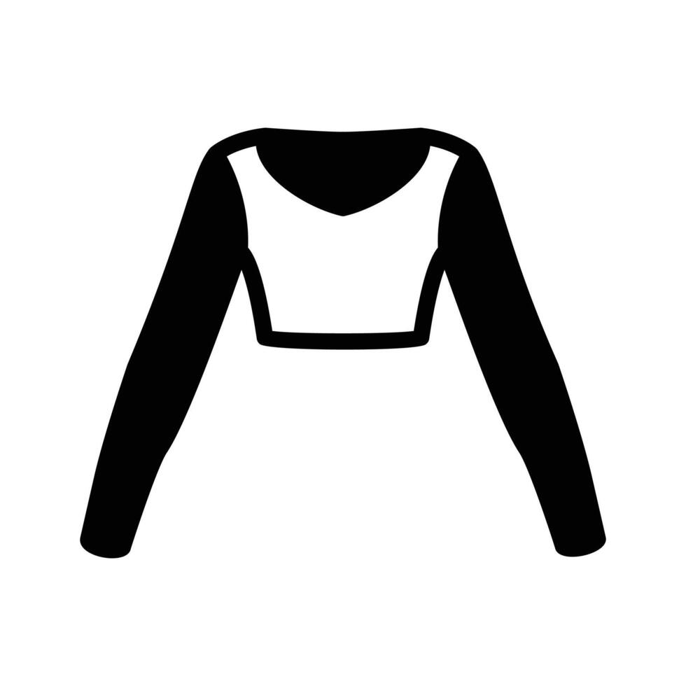 Long sleeve top, ideal for layering or wearing alone vector