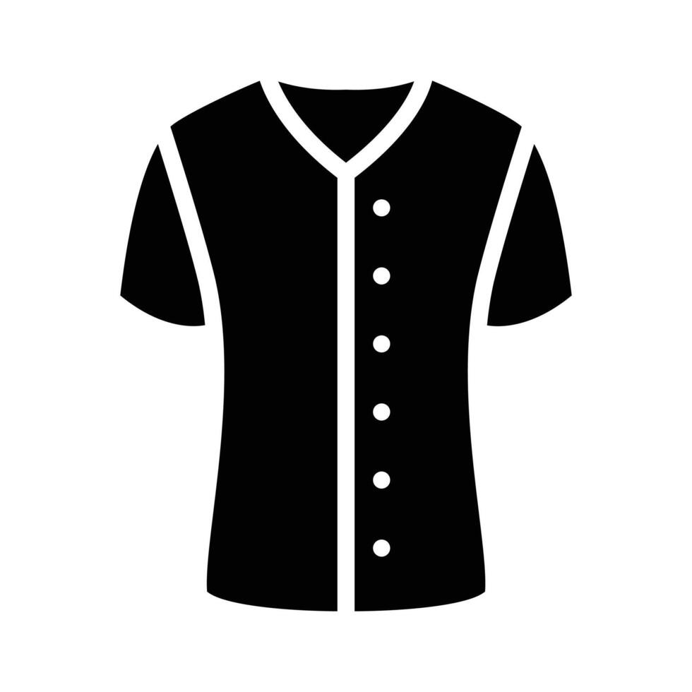 Icon representing a button up shirt for formal or casual wear vector