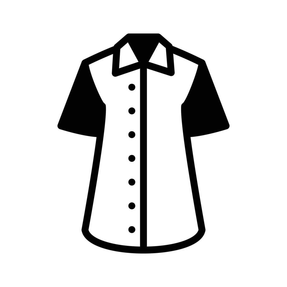 Simple icon of a collared shirt for formal wear vector