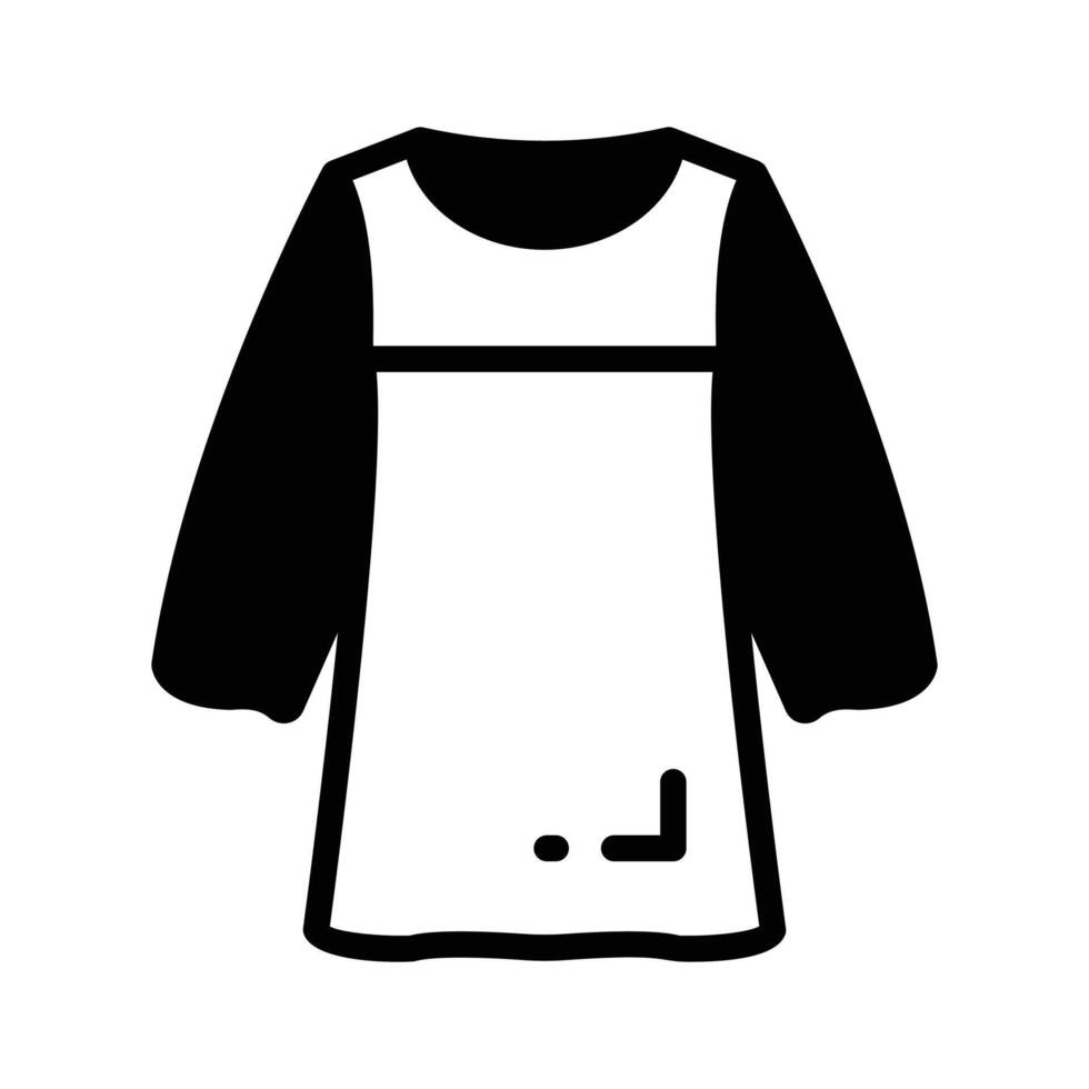 Icon of a dress suitable for everyday wear vector