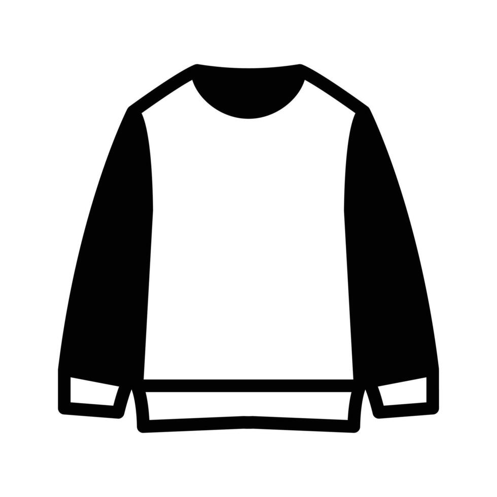 Icon of a basic long sleeve shirt for layering vector