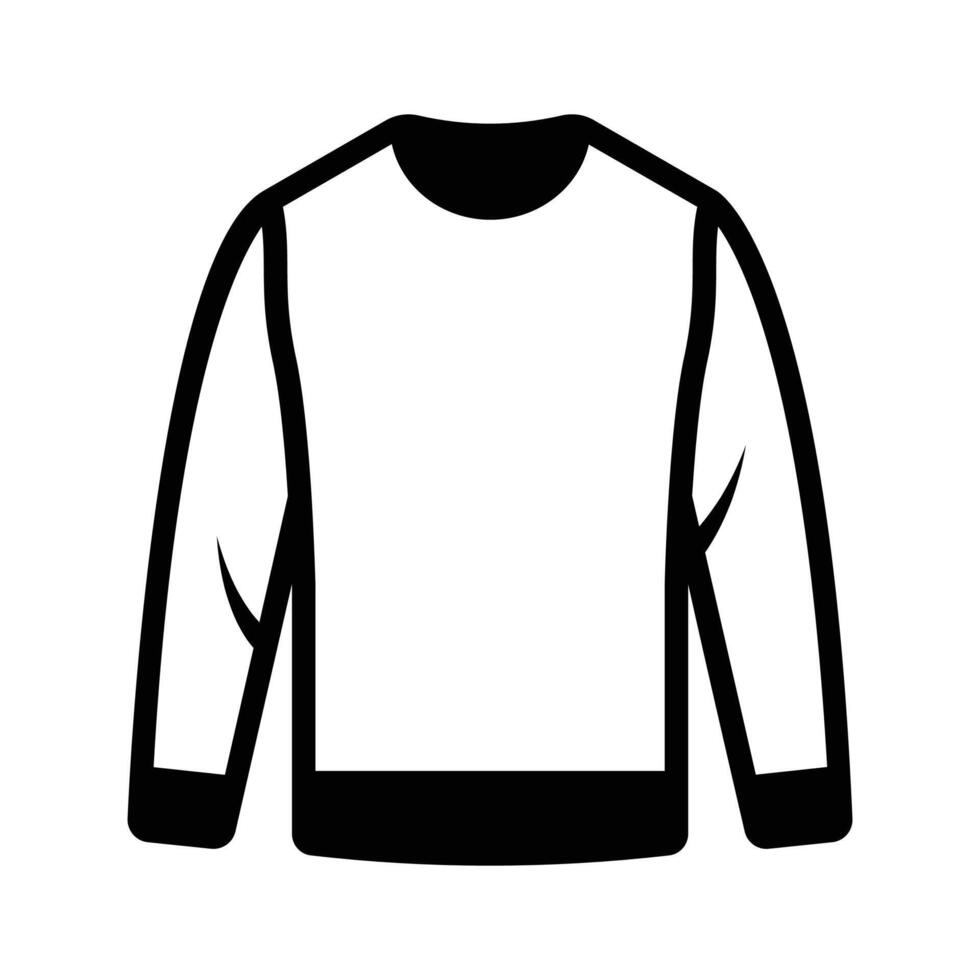 Basic crewneck sweater, perfect for colder seasons vector
