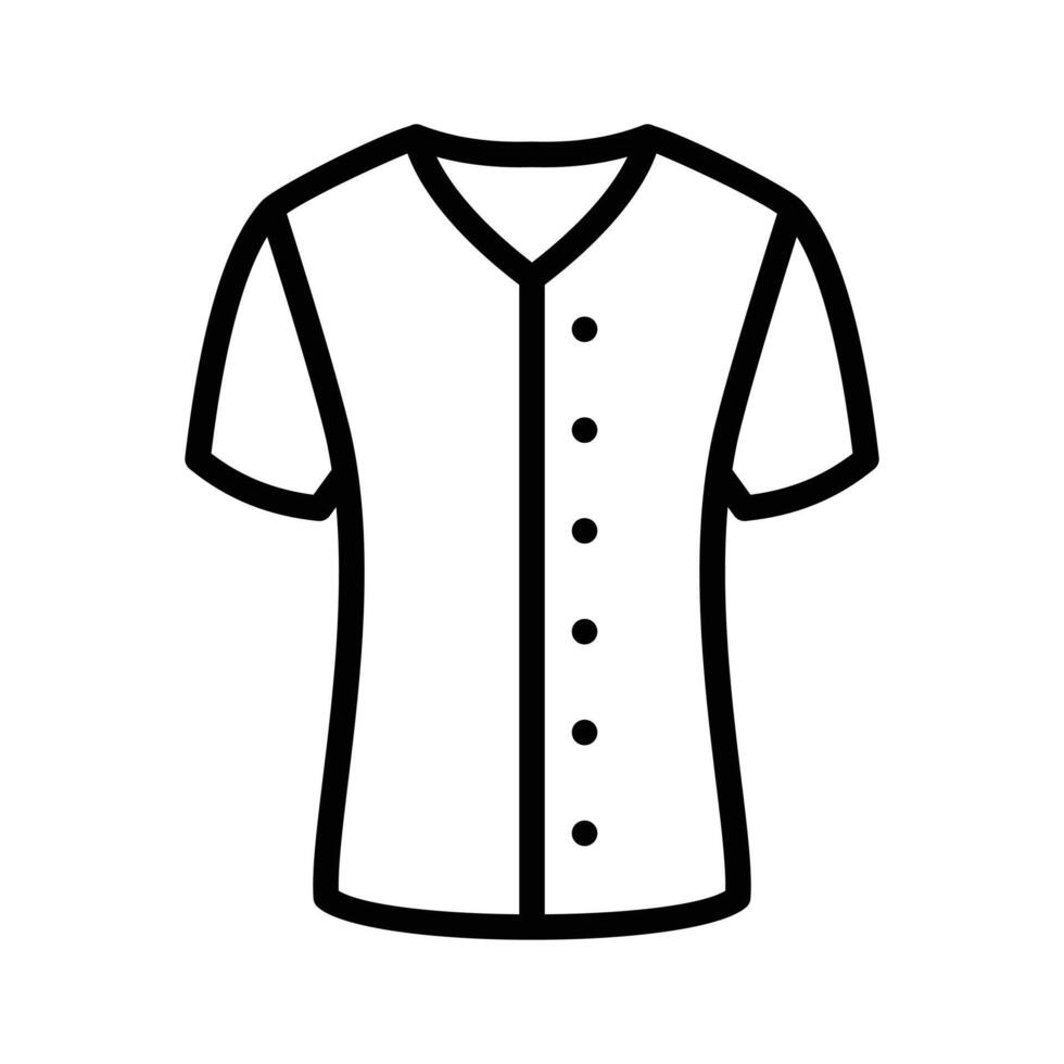Icon representing a button up shirt for formal or casual wear vector