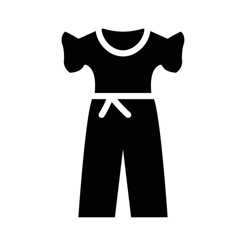 Simple jumpsuit icon for casual or workwear representation vector