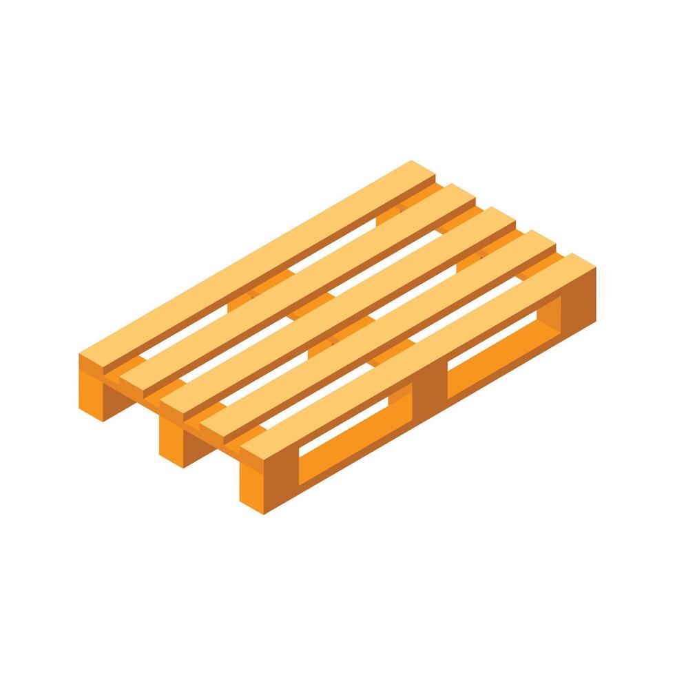 A standard wooden pallet for cargo or goods transportation vector