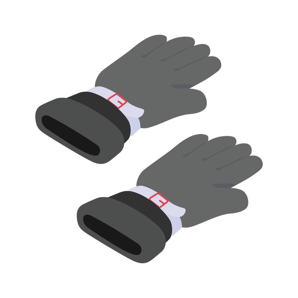 Get your hold on this amazing icon of winter gloves in trendy style vector