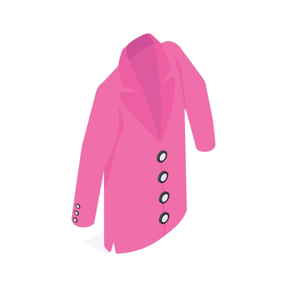 A pink winter jacket, providing warmth during the cold season vector