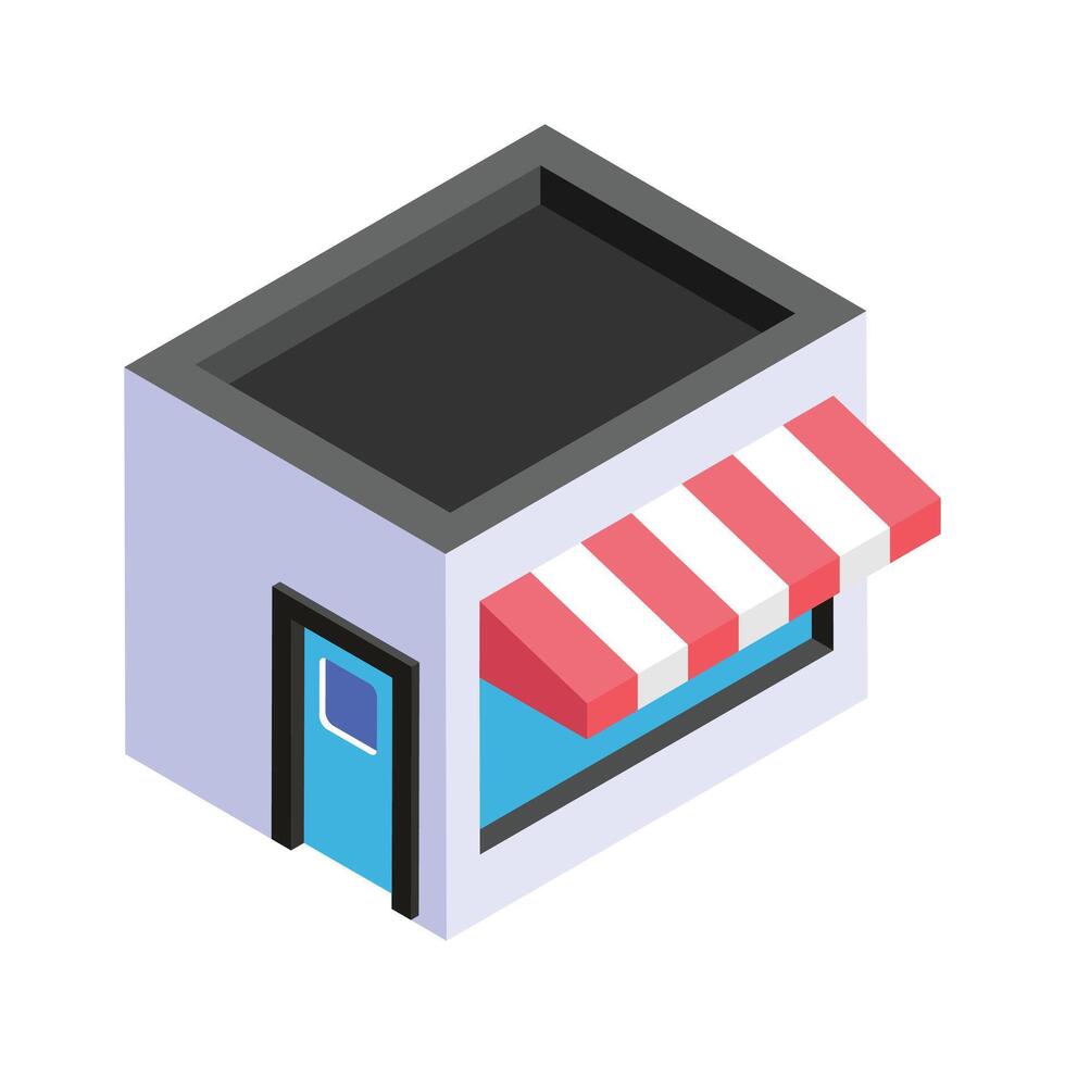 Read to use icon of retail store in modern style vector