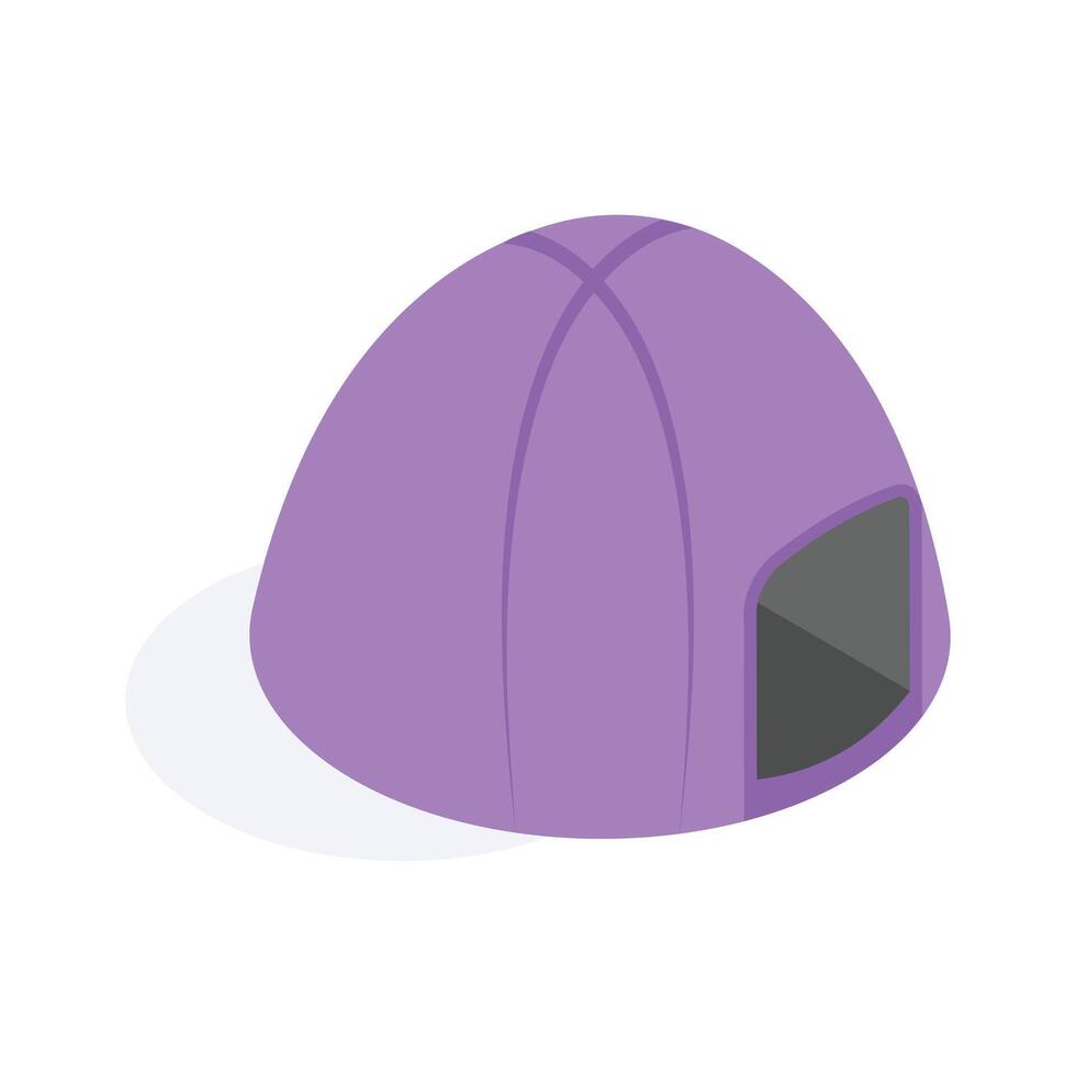 Isometric icon of camping tent in modern style vector