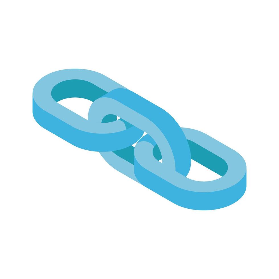 A chain link symbolizing connectivity and networks vector