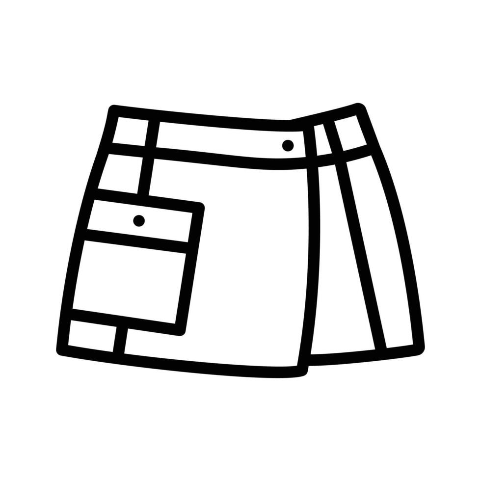 Casual knee length shorts with pockets for warm weather vector