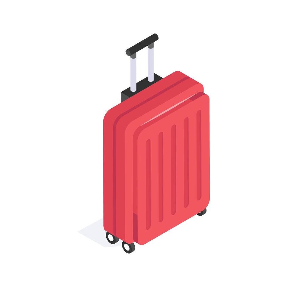 Grab this isometric icon of travel luggage in modern style vector