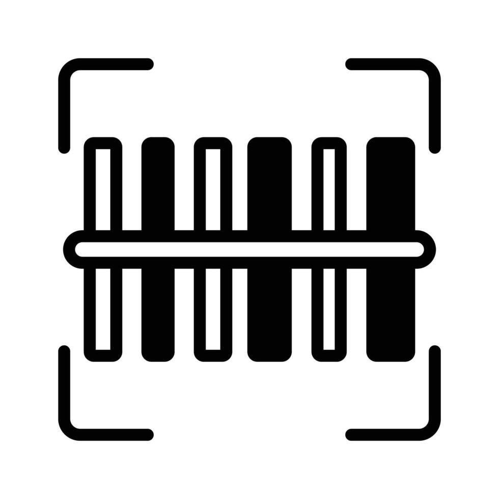 Icon of a barcode scanner for product identification vector