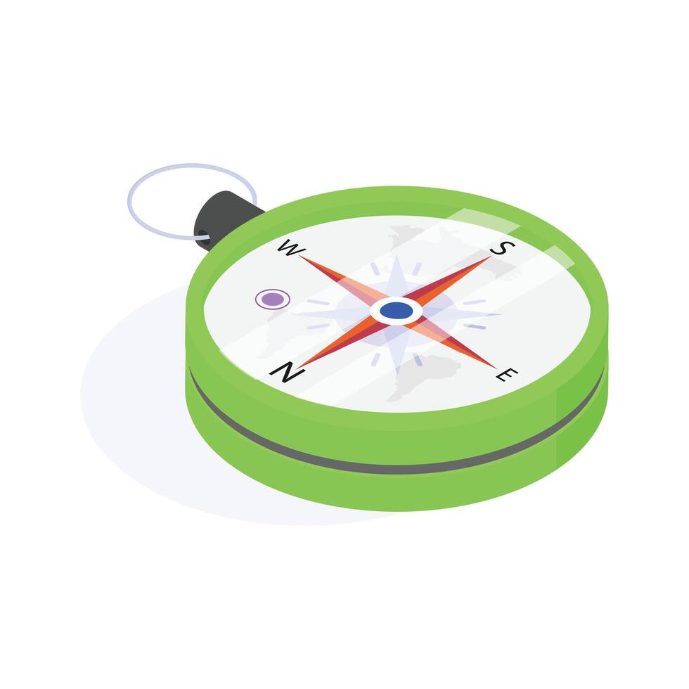 Navigation tool for directions in outdoor adventures vector