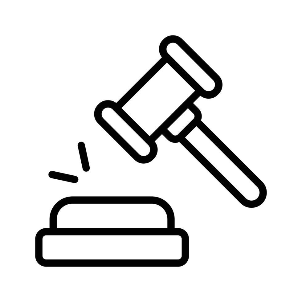 Gavel and block representing auctions or bidding events vector