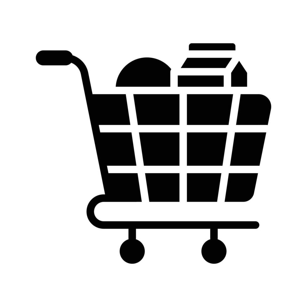Icon of a cart for adding items during shopping vector